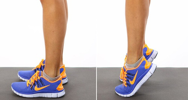 Kiễng gót chân là bài tập đơn giản giúp bắp chân thon gọn